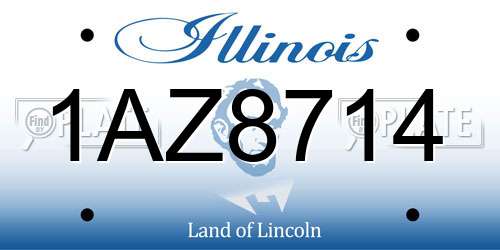1AZ8714 Illinois License Plate