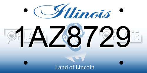 1AZ8729 Illinois License Plate