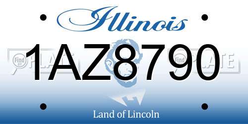1AZ8790 Illinois License Plate