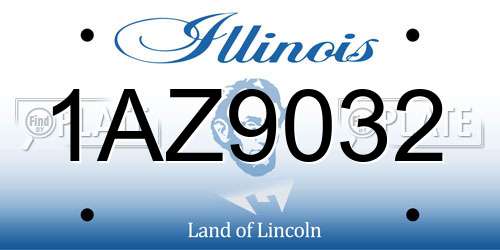 1AZ9032 Illinois License Plate
