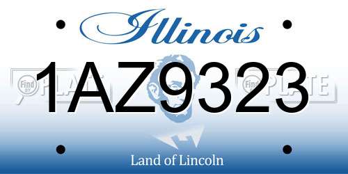 1AZ9323 Illinois License Plate