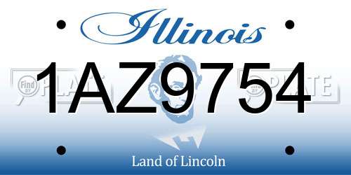 1AZ9754 Illinois License Plate