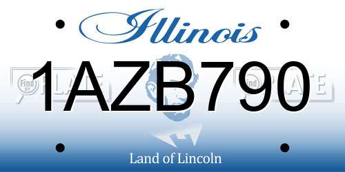 1AZB790 Illinois License Plate