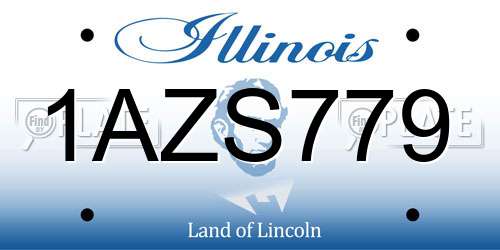 1AZS779 Illinois License Plate