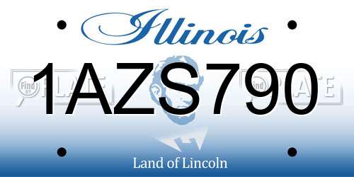 1AZS790 Illinois License Plate