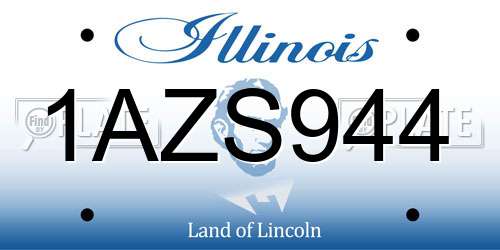 1AZS944 Illinois License Plate