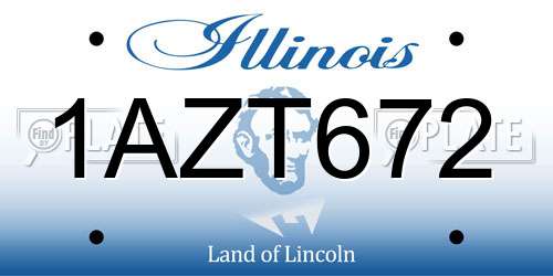 1AZT672 Illinois License Plate