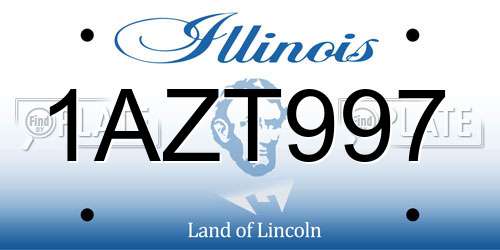 1AZT997 Illinois License Plate