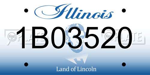 1B03520 Illinois License Plate