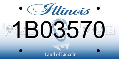 1B03570 Illinois License Plate