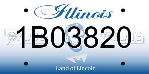 1B03820 Illinois License Plate