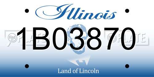 1B03870 Illinois License Plate