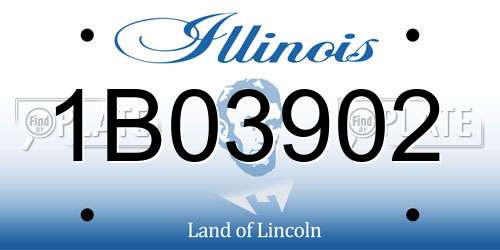 1B03902 Illinois License Plate