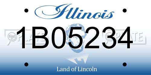 1B05234 Illinois License Plate