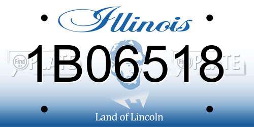 1B06518 Illinois License Plate