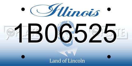 1B06525 Illinois License Plate