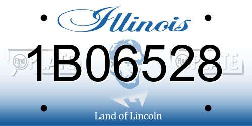 1B06528 Illinois License Plate