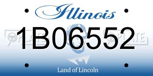 1B06552 Illinois License Plate