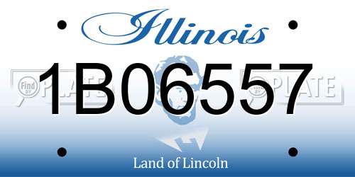 1B06557 Illinois License Plate