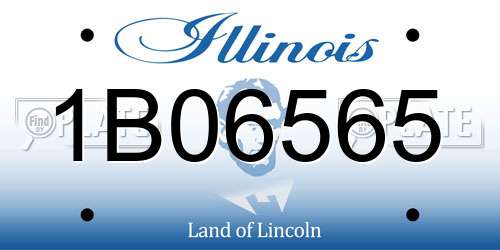 1B06565 Illinois License Plate