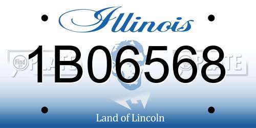 1B06568 Illinois License Plate