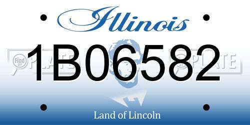 1B06582 Illinois License Plate