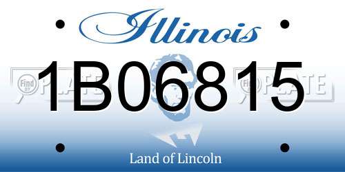 1B06815 Illinois License Plate