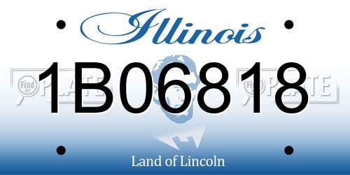 1B06818 Illinois License Plate