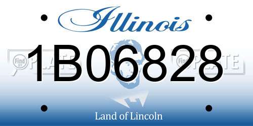 1B06828 Illinois License Plate