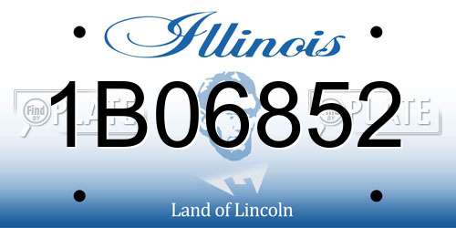1B06852 Illinois License Plate