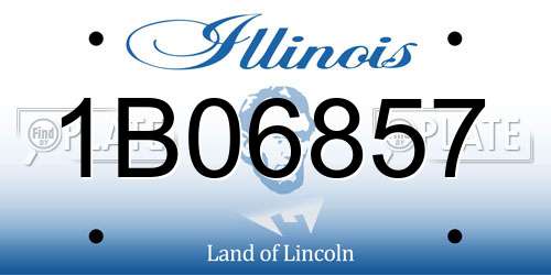 1B06857 Illinois License Plate