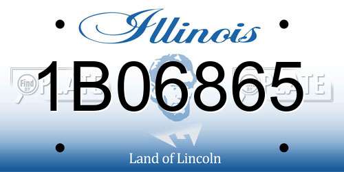 1B06865 Illinois License Plate