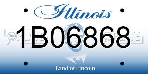 1B06868 Illinois License Plate