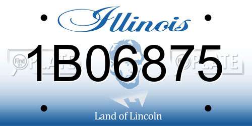 1B06875 Illinois License Plate