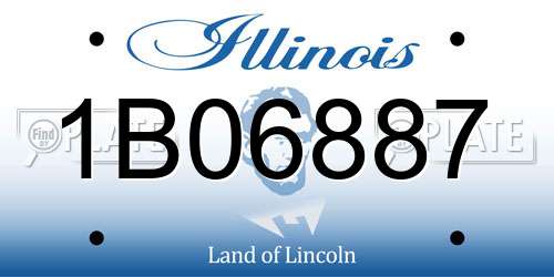 1B06887 Illinois License Plate
