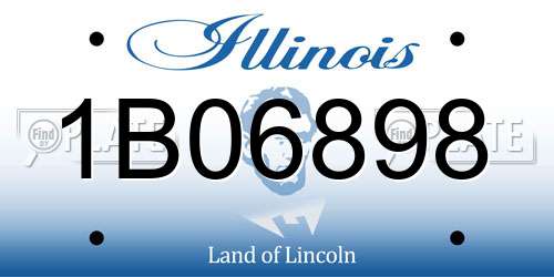 1B06898 Illinois License Plate
