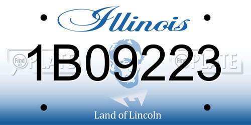 1B09223 Illinois License Plate