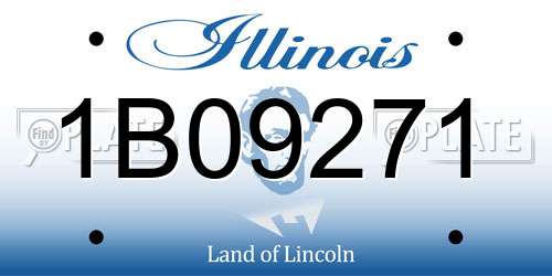 1B09271 Illinois License Plate