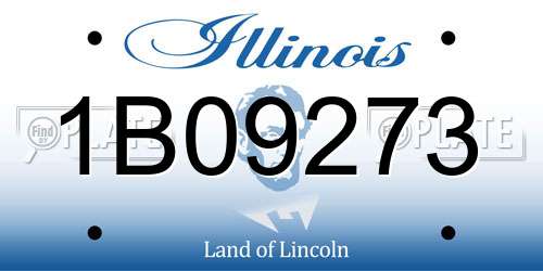 1B09273 Illinois License Plate