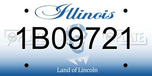 1B09721 Illinois License Plate