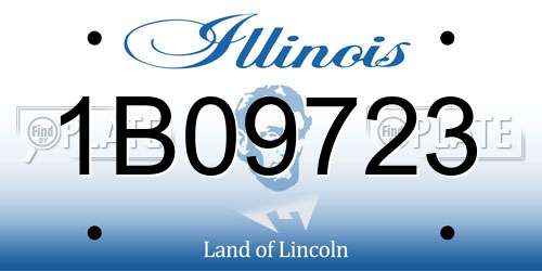 1B09723 Illinois License Plate