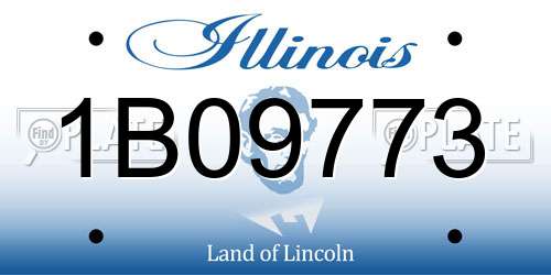 1B09773 Illinois License Plate