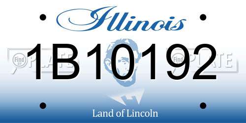 1B10192 Illinois License Plate