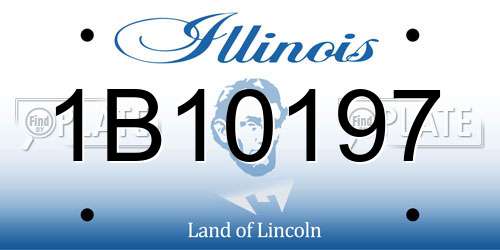 1B10197 Illinois License Plate