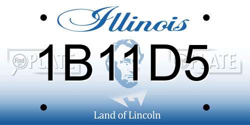 1B11D5 Illinois License Plate