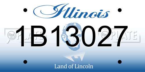 1B13027 Illinois License Plate