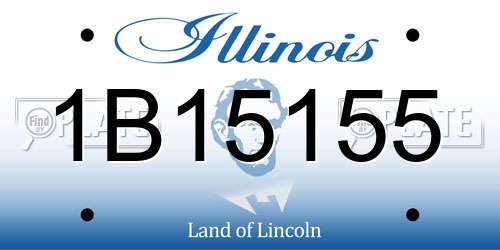 1B15155 Illinois License Plate