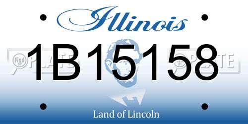 1B15158 Illinois License Plate