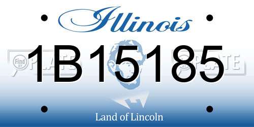 1B15185 Illinois License Plate