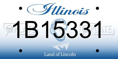 1B15331 Illinois License Plate